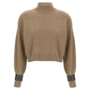 Brunello Cucinelli Monile Crop Cuff Sweater - NWT